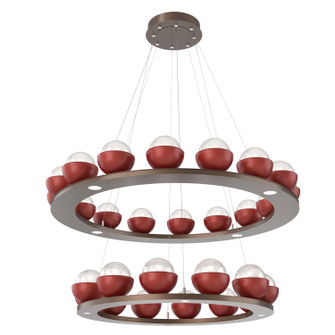 Cabochon LED Chandelier in Burnished Bronze (404|CHB0093-2B-BB-WL-CA1-L3-RE)