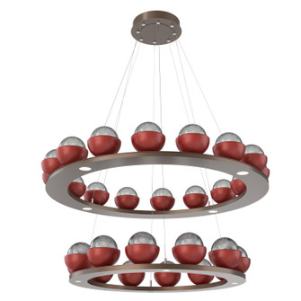Cabochon LED Chandelier in Burnished Bronze (404|CHB0093-2B-BB-S-CA1-L3-RE)