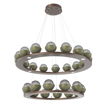Cabochon LED Chandelier in Burnished Bronze (404|CHB0093-2B-BB-S-CA1-L3-GE)