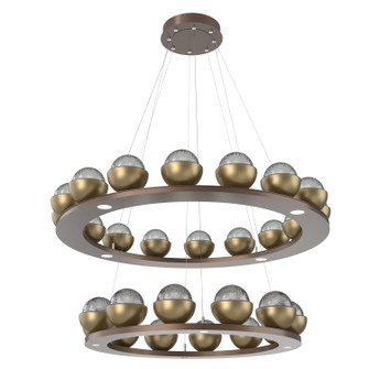 Cabochon LED Chandelier in Burnished Bronze (404|CHB0093-2B-BB-S-CA1-L3-GB)