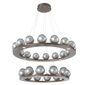 Cabochon LED Chandelier in Burnished Bronze (404|CHB0093-2B-BB-S-CA1-L3-CS)
