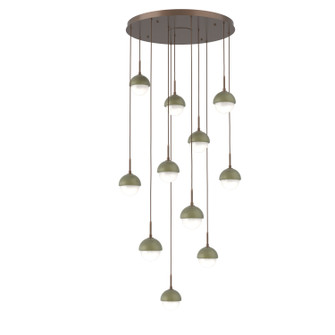 Cabochon LED Pendant in Burnished Bronze (404|CHB0093-11-BB-WL-C01-L3-GE)