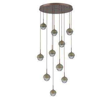 Cabochon LED Pendant in Burnished Bronze (404|CHB0093-11-BB-S-C01-L1-GE)