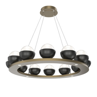 Cabochon LED Chandelier in Gilded Brass (404|CHB0093-0C-GB-WL-CA1-L3-MB) Cabochon LED Chandelier in Gilded Brass (404|CHB0093-0C-GB-WL-CA1-L3-MB)