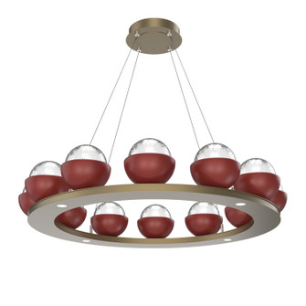 Cabochon LED Chandelier in Gilded Brass (404|CHB0093-0C-GB-C-CA1-L1-RE)