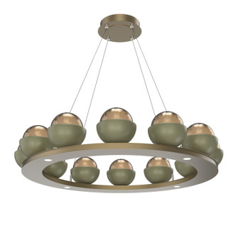 Cabochon LED Chandelier in Gilded Brass (404|CHB0093-0C-GB-B-CA1-L3-GE)