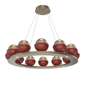 Cabochon LED Chandelier in Gilded Brass (404|CHB0093-0C-GB-B-CA1-L1-RE)