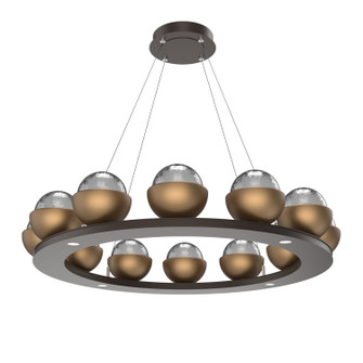 Cabochon LED Chandelier in Flat Bronze (404|CHB0093-0C-FB-S-CA1-L3-NB)