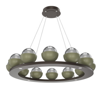 Cabochon LED Chandelier in Flat Bronze (404|CHB0093-0C-FB-S-CA1-L3-GE)