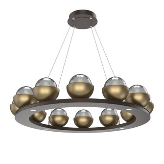 Cabochon LED Chandelier in Flat Bronze (404|CHB0093-0C-FB-S-CA1-L3-GB)