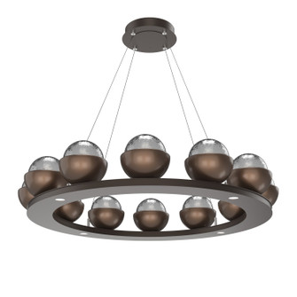 Cabochon LED Chandelier in Flat Bronze (404|CHB0093-0C-FB-S-CA1-L3-BB)