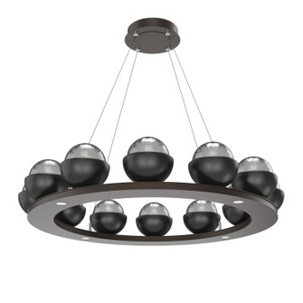 Cabochon LED Chandelier in Flat Bronze (404|CHB0093-0C-FB-S-CA1-L1-MB)