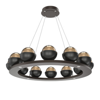 Cabochon LED Chandelier in Flat Bronze (404|CHB0093-0C-FB-B-CA1-L3-MB)