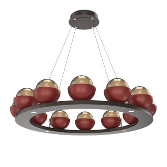 Cabochon LED Chandelier in Flat Bronze (404|CHB0093-0C-FB-B-CA1-L1-RE)