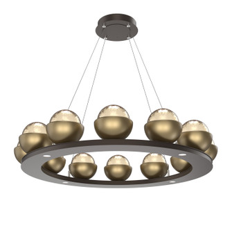 Cabochon LED Chandelier in Flat Bronze (404|CHB0093-0C-FB-A-CA1-L1-GB)