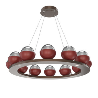 Cabochon LED Chandelier in Burnished Bronze (404|CHB0093-0C-BB-S-CA1-L3-RE)