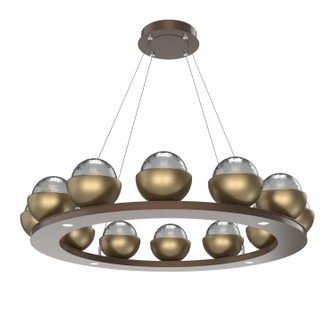 Cabochon LED Chandelier in Burnished Bronze (404|CHB0093-0C-BB-S-CA1-L1-GB)