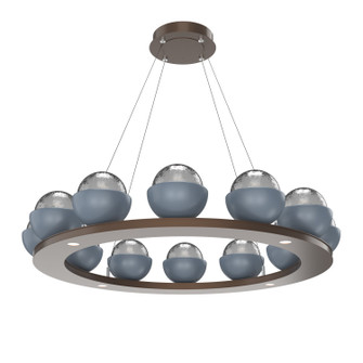 Cabochon LED Chandelier in Burnished Bronze (404|CHB0093-0C-BB-S-CA1-L1-BU)