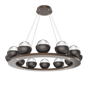 Cabochon LED Chandelier in Burnished Bronze (404|CHB0093-0C-BB-C-CA1-L3-GP)