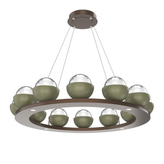 Cabochon LED Chandelier in Burnished Bronze (404|CHB0093-0C-BB-C-CA1-L1-GE)