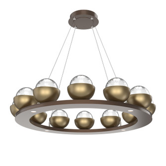 Cabochon LED Chandelier in Burnished Bronze (404|CHB0093-0C-BB-C-CA1-L1-GB)