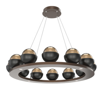 Cabochon LED Chandelier in Burnished Bronze (404|CHB0093-0C-BB-B-CA1-L3-MB)