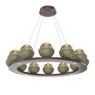 Cabochon LED Chandelier in Burnished Bronze (404|CHB0093-0C-BB-B-CA1-L3-GE)