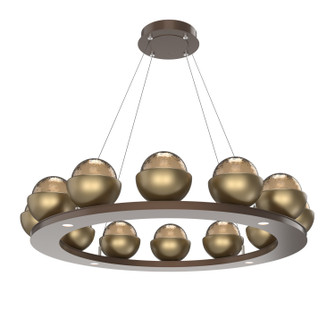 Cabochon LED Chandelier in Burnished Bronze (404|CHB0093-0C-BB-B-CA1-L3-GB)