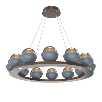 Cabochon LED Chandelier in Burnished Bronze (404|CHB0093-0C-BB-B-CA1-L1-BU)