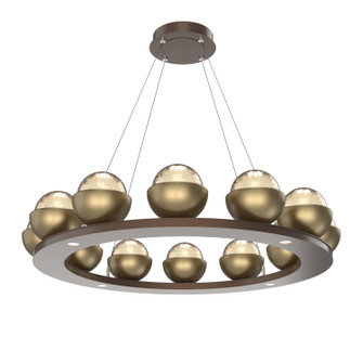 Cabochon LED Chandelier in Burnished Bronze (404|CHB0093-0C-BB-A-CA1-L1-GB)