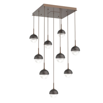 Cabochon LED Pendant in Burnished Bronze (404|CHB0093-09-BB-WL-C01-L3-GP)