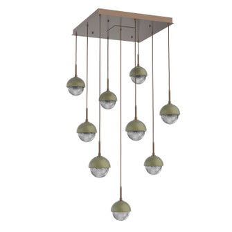 Cabochon LED Pendant in Burnished Bronze (404|CHB0093-09-BB-S-C01-L3-GE)