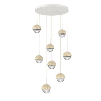 Cabochon LED Pendant in Salt White (404|CHB0093-08-WI-C-C01-L3-TR)