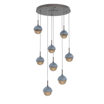 Cabochon LED Pendant in Graphite (404|CHB0093-08-GP-B-C01-L3-BU)