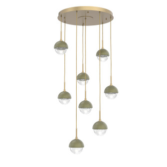 Cabochon LED Pendant in Gilded Brass (404|CHB0093-08-GB-C-C01-L1-GE)