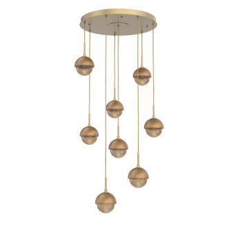 Cabochon LED Pendant in Gilded Brass (404|CHB0093-08-GB-B-C01-L3-NB)