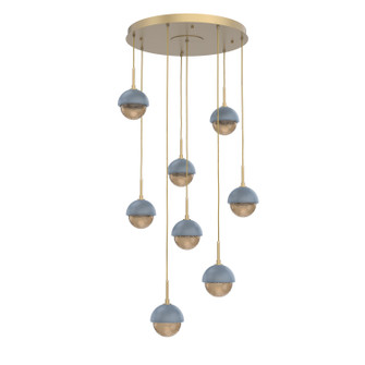 Cabochon LED Pendant in Gilded Brass (404|CHB0093-08-GB-B-C01-L1-BU)