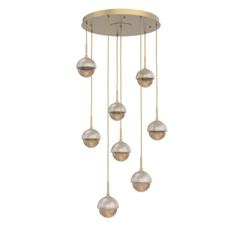 Cabochon LED Pendant in Gilded Brass (404|CHB0093-08-GB-B-C01-L1-BS)