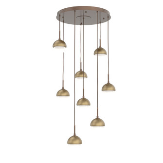 Cabochon LED Pendant in Burnished Bronze (404|CHB0093-08-BB-WL-C01-L3-GB)