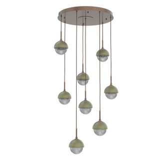 Cabochon LED Pendant in Burnished Bronze (404|CHB0093-08-BB-S-C01-L1-GE)