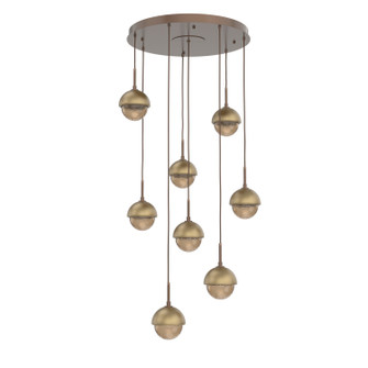 Cabochon LED Pendant in Burnished Bronze (404|CHB0093-08-BB-B-C01-L3-GB)
