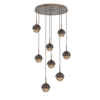 Cabochon LED Pendant in Burnished Bronze (404|CHB0093-08-BB-B-C01-L3-FB)