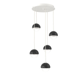 Cabochon LED Pendant in Salt White (404|CHB0093-05-WI-WL-C01-L3-BM)