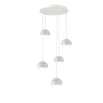Cabochon LED Pendant in Salt White (404|CHB0093-05-WI-WL-C01-L1-BU)
