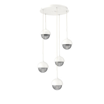 Cabochon LED Pendant in Salt White (404|CHB0093-05-WI-S-C01-L3-MS)