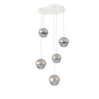 Cabochon LED Pendant in Salt White (404|CHB0093-05-WI-S-C01-L1-BS)