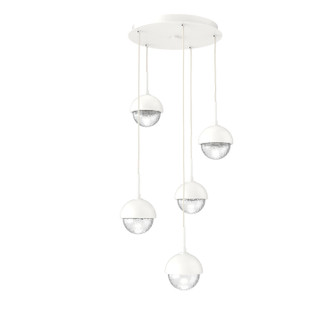 Cabochon LED Pendant in Salt White (404|CHB0093-05-WI-C-C01-L1-MS)