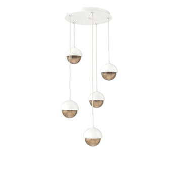 Cabochon LED Pendant in Salt White (404|CHB0093-05-WI-B-C01-L3-MS)