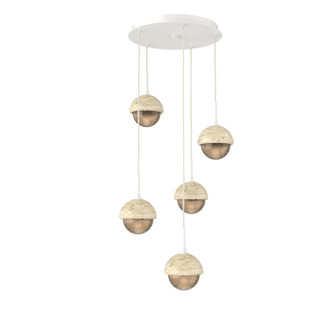 Cabochon LED Pendant in Salt White (404|CHB0093-05-WI-B-C01-L1-TR)