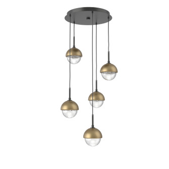 Cabochon LED Pendant in Matte Black (404|CHB0093-05-MB-C-C01-L3-GB)